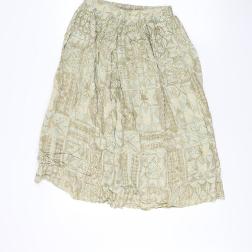 Berkertex Women's Beige Midi Peasant Skirt 12