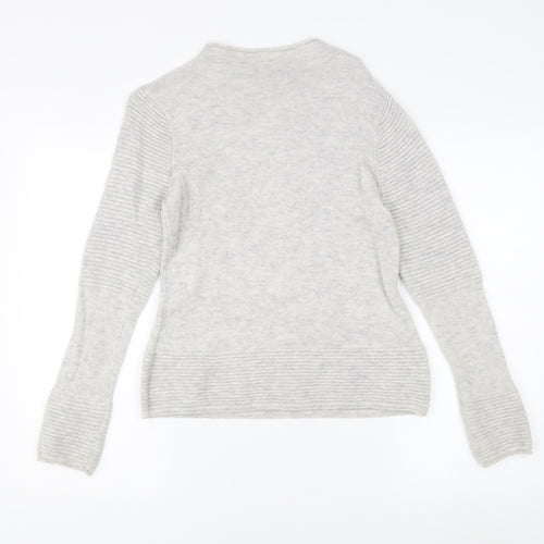 Banana Republic Women's Grey Petite Wool Pullover Jumper