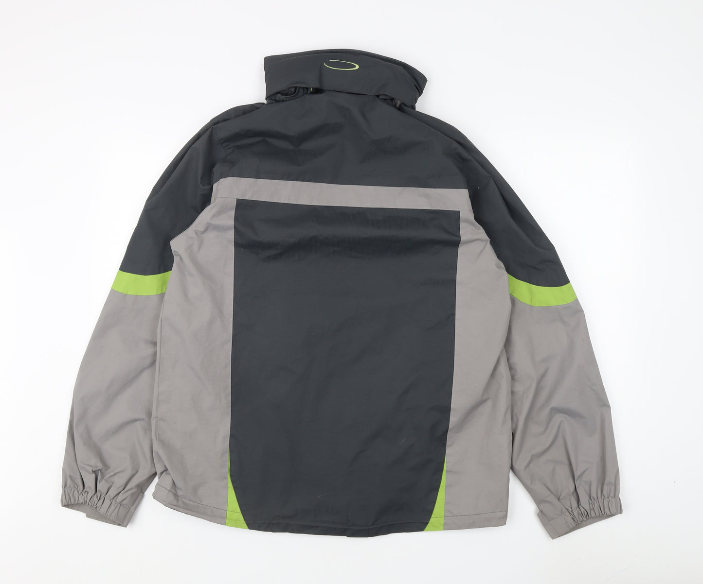 Mountainlife Men's Grey & Green Windbreaker Jacket S