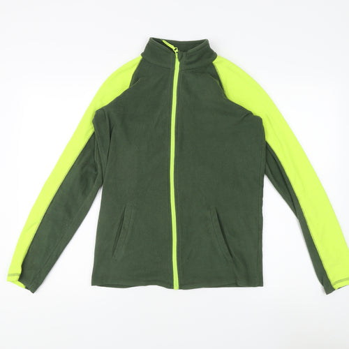 Mountain Warehouse Boys Green Track Jacket, 13 Years - Casual Outdoor Fleece