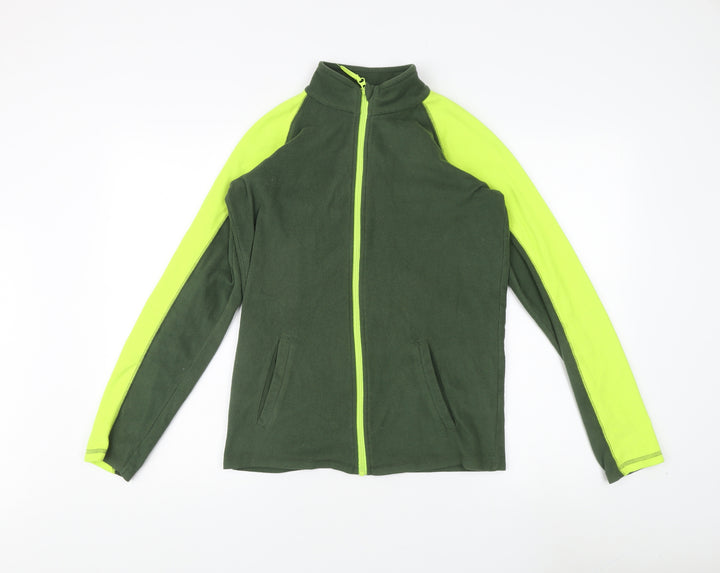 Mountain Warehouse Boys Green Track Jacket, 13 Years - Casual Outdoor Fleece