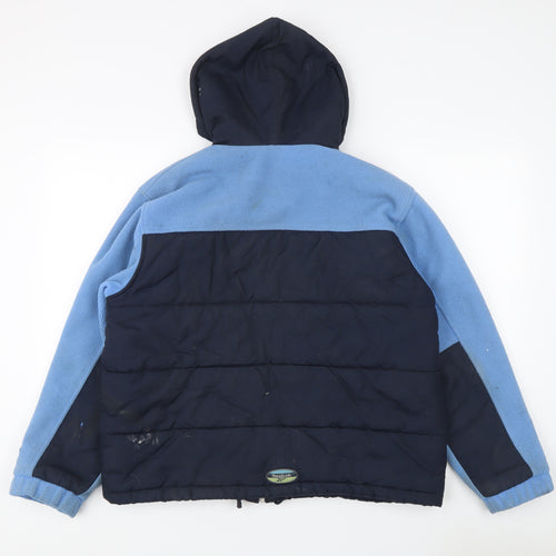 Reebok Women's Blue Puffer Jacket Size 12 Hooded Winter Coat