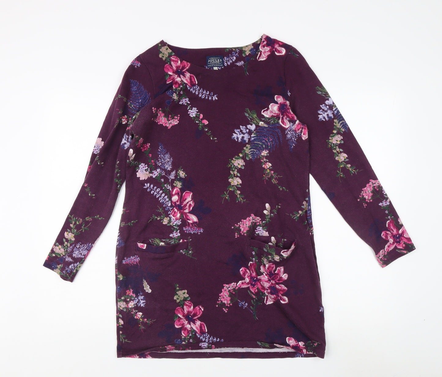 Joules Women's Floral Tunic Blouse, Size 12, Multicoloured