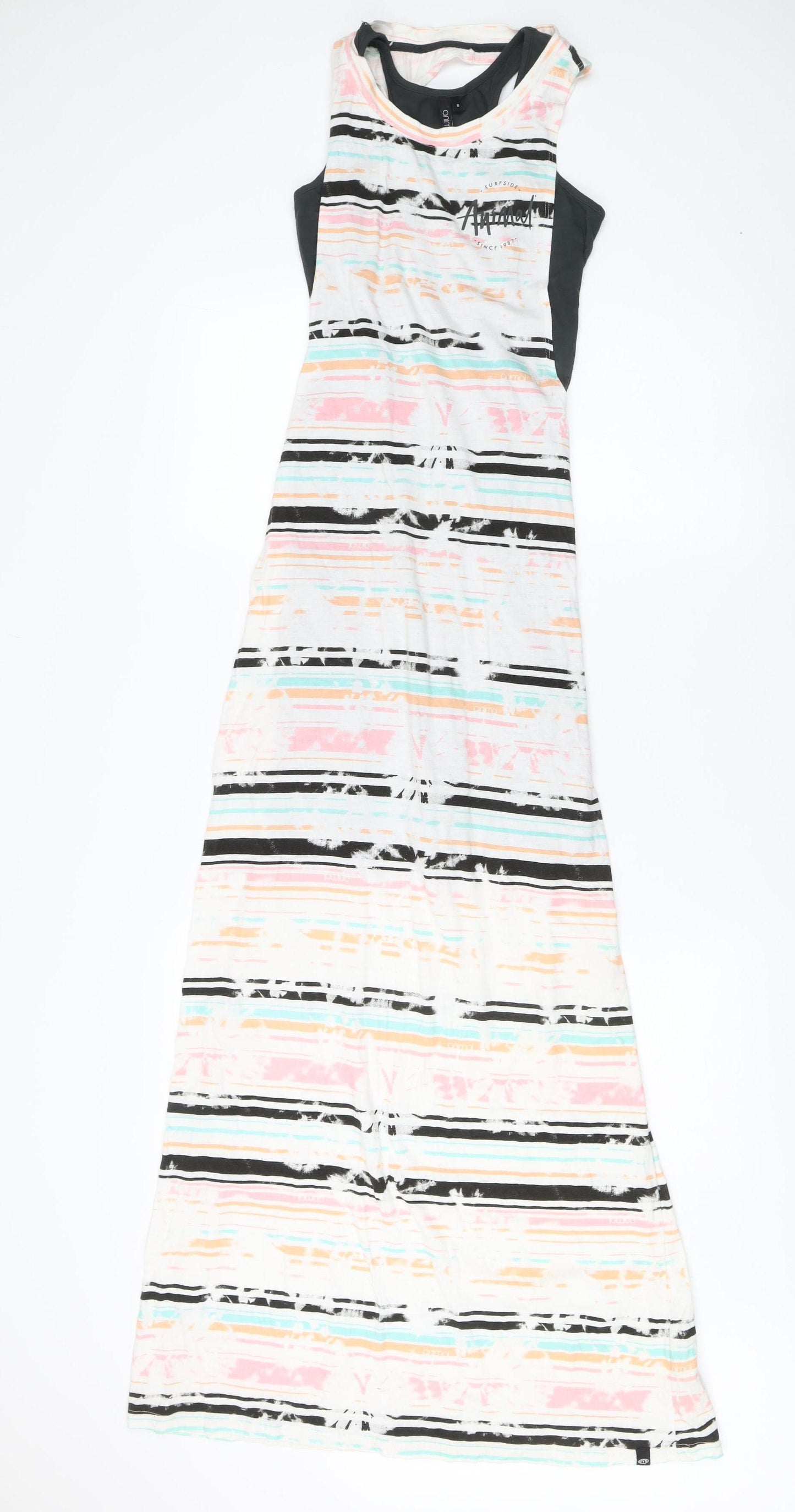 Animal Women's Multicoloured Striped Long Dress Size 8