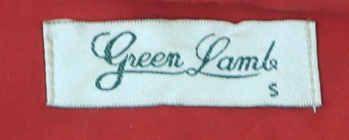 Green Lamb Women's Red Waistcoat Zip Size S