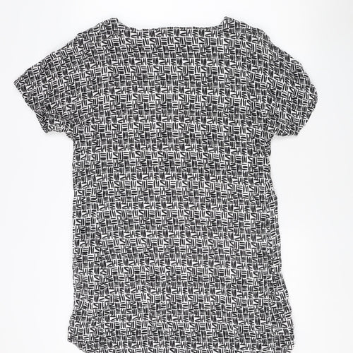 Oliver Bonas Women's Geometric Black T-Shirt, Size 14