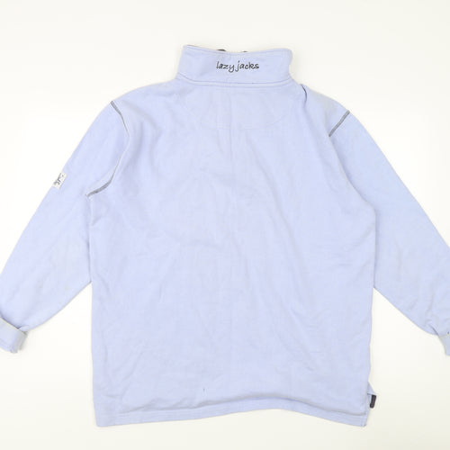 Lazy Jacks Men's Blue Sweatshirt L Nautical 1/4 Zip
