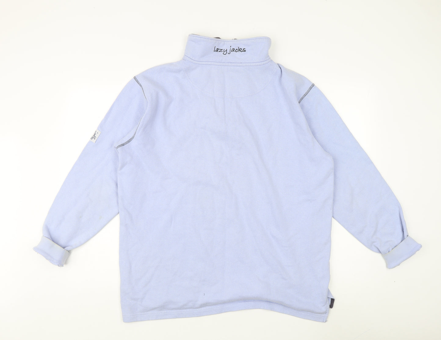 Lazy Jacks Men's Blue Sweatshirt L Nautical 1/4 Zip