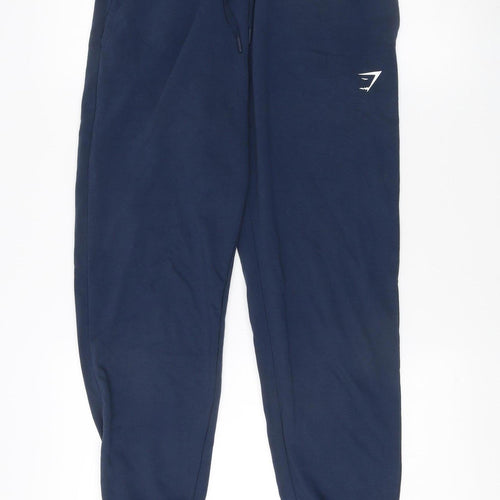Gymshark Men's Blue Jogger Track Pants Size S - Excellent