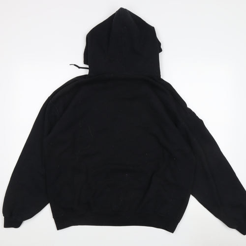 G&G Unisex Black Pullover Hoodie, Large, Casual Fleece