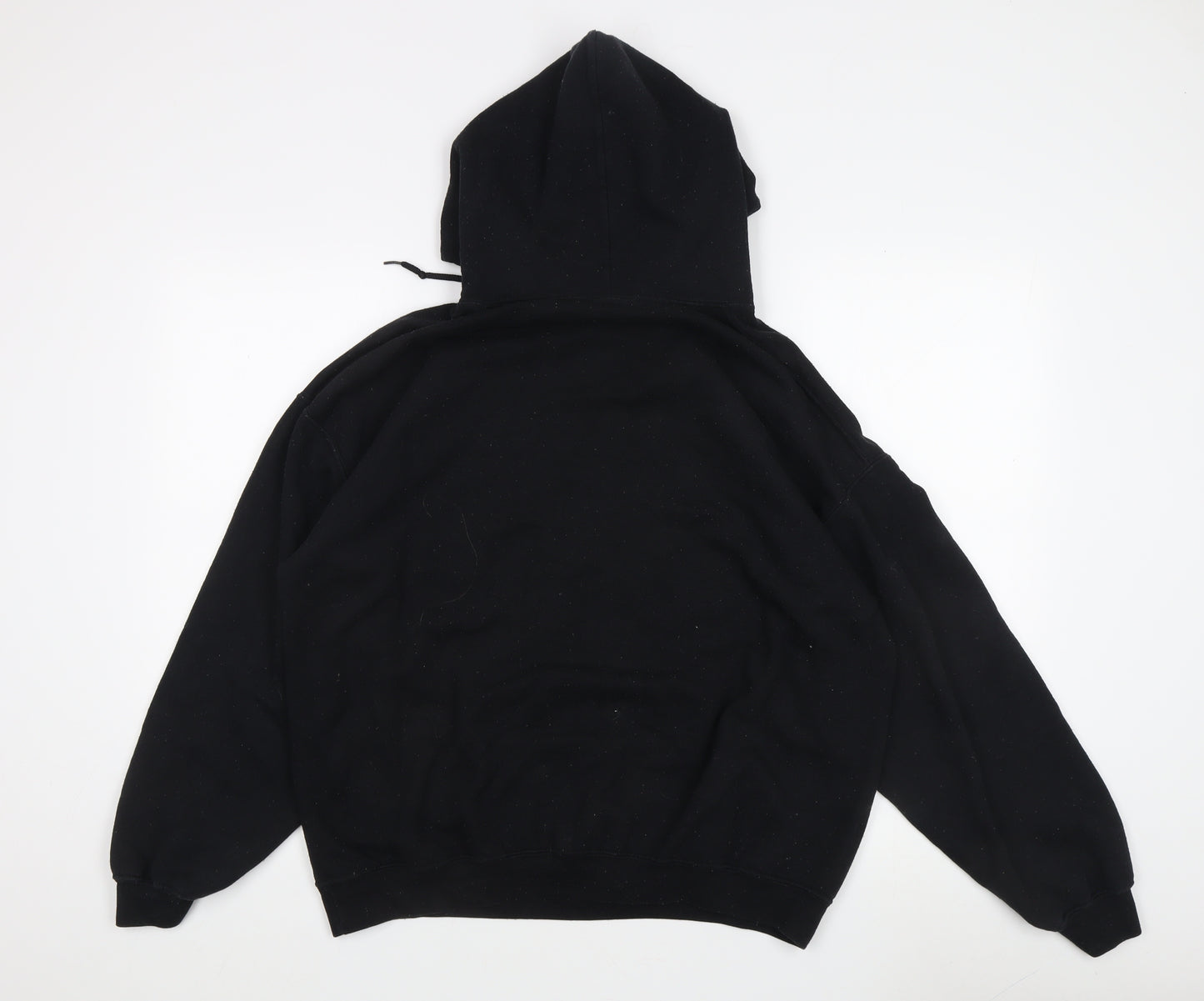 G&G Unisex Black Pullover Hoodie, Large, Casual Fleece
