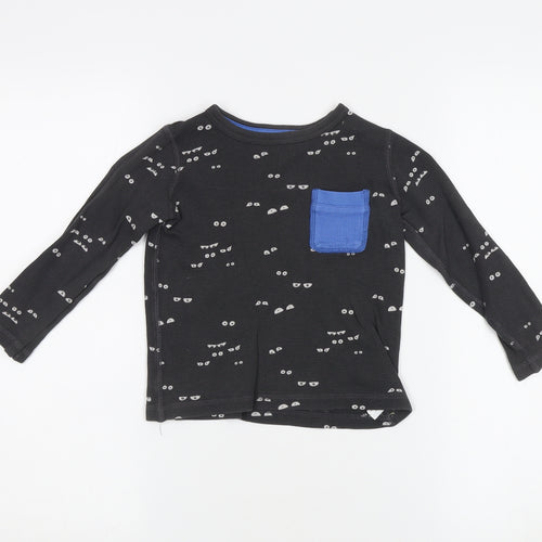 Joules Boys Black Graphic Long Sleeve T-Shirt 5 Years