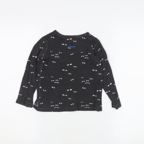 Joules Boys Black Graphic Long Sleeve T-Shirt 5 Years