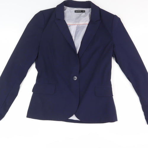 Stradivarius Women's Blue Blazer Size 12 Business Casual
