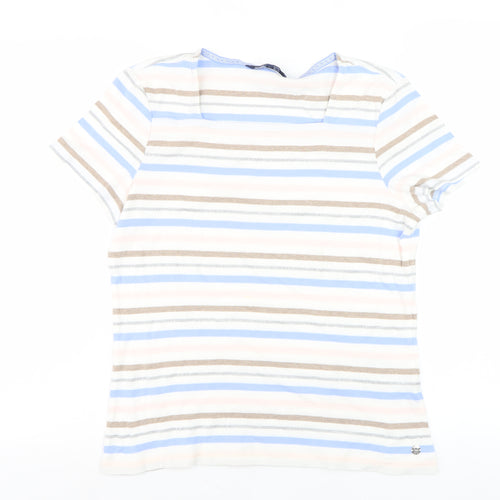 Maine Women's Multicoloured Striped T-Shirt, Size 14
