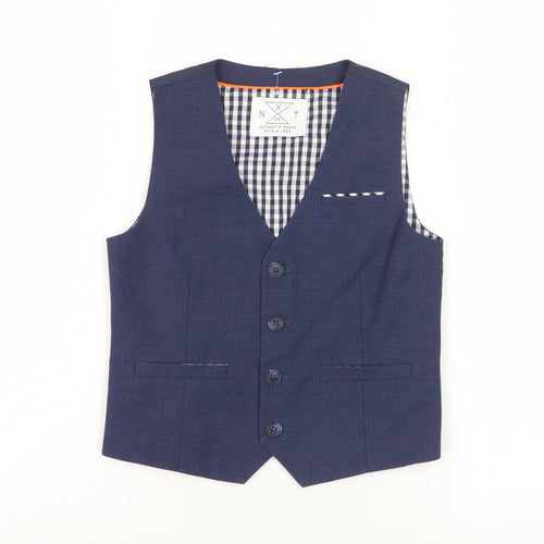 Next Boys Blue Waistcoat Size 5-6, Stylish Formal Wear