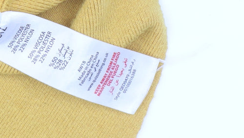 Quiz Women's Yellow Jumper L Dolman Sleeve Studded