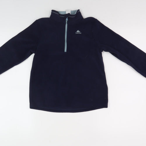 Decathlon Boys Blue Fleece 1/2 Zip Sweatshirt, 9-10 Years