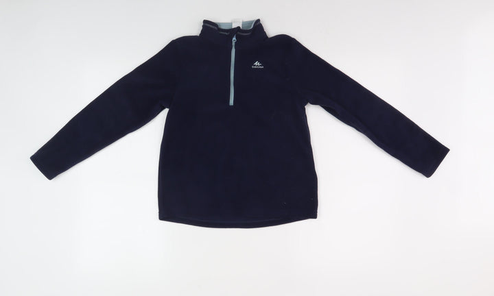 Decathlon Boys Blue Fleece 1/2 Zip Sweatshirt, 9-10 Years