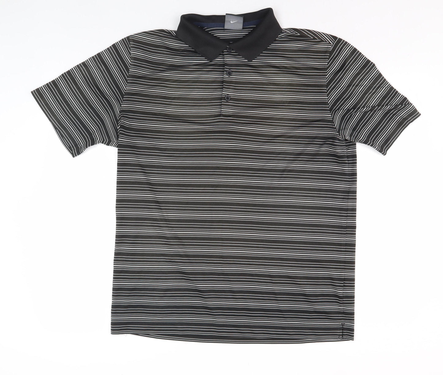 Nike Men’s Black Striped Golf Polo Shirt Size L