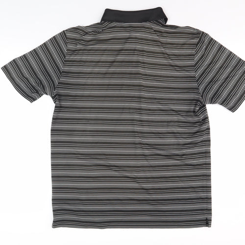 Nike Men’s Black Striped Golf Polo Shirt Size L
