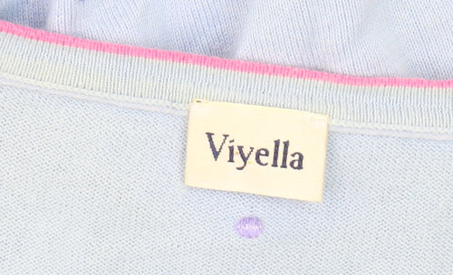 Viyella Women's Blue Polka Dot Cardigan M