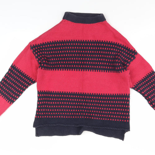 Next Women's Red Striped Pullover Jumper, M, High Neck