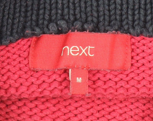 Next Women's Red Striped Pullover Jumper, M, High Neck