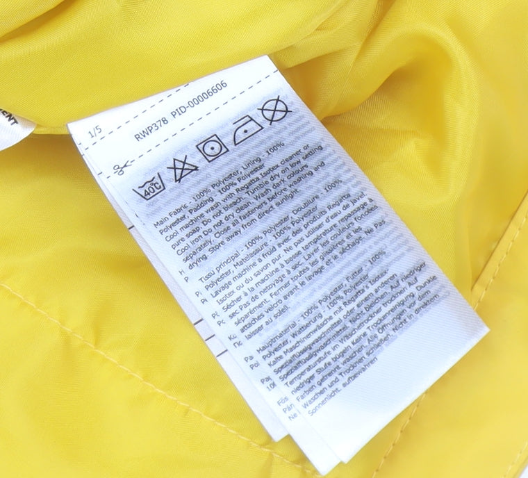 Regatta Women's Yellow Rain Coat Size 14 Hooded Waterproof