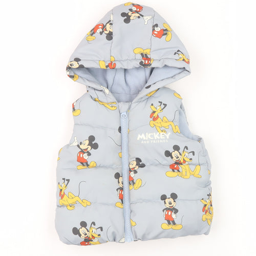 Disney Baby Blue Mickey Puffer Jacket 9-12 Months