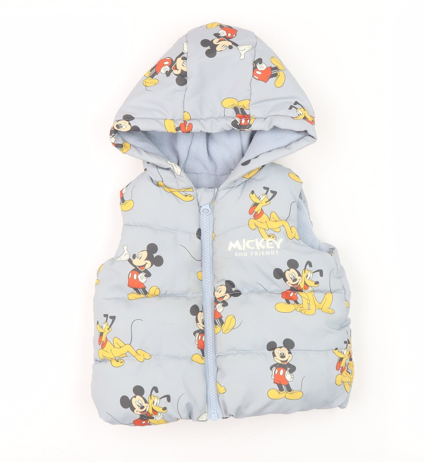 Disney Baby Blue Mickey Puffer Jacket 9-12 Months