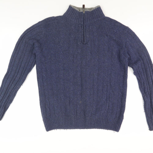 Daniele Bla Men's Blue Small Pullover Jumper