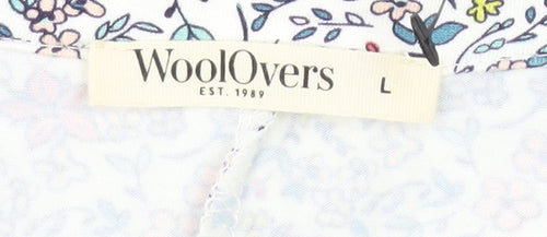 WoolOvers Women's Floral Knit Dress, Multicoloured, Size L