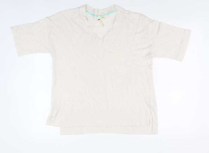 Ivory Women's Pullover Jumper, UK 10, V-Neck Lightweight