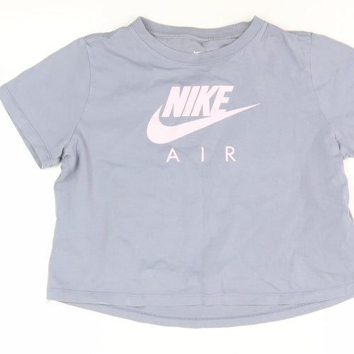 Nike Girls Blue Graphic Print T-Shirt L