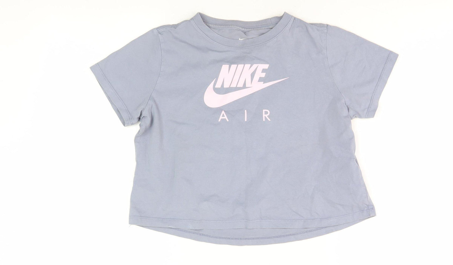 Nike Girls Blue Graphic Print T-Shirt L