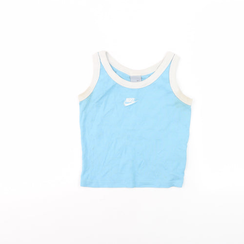 Nike Women's Blue Tank Top, Size 12, 100% Cotton