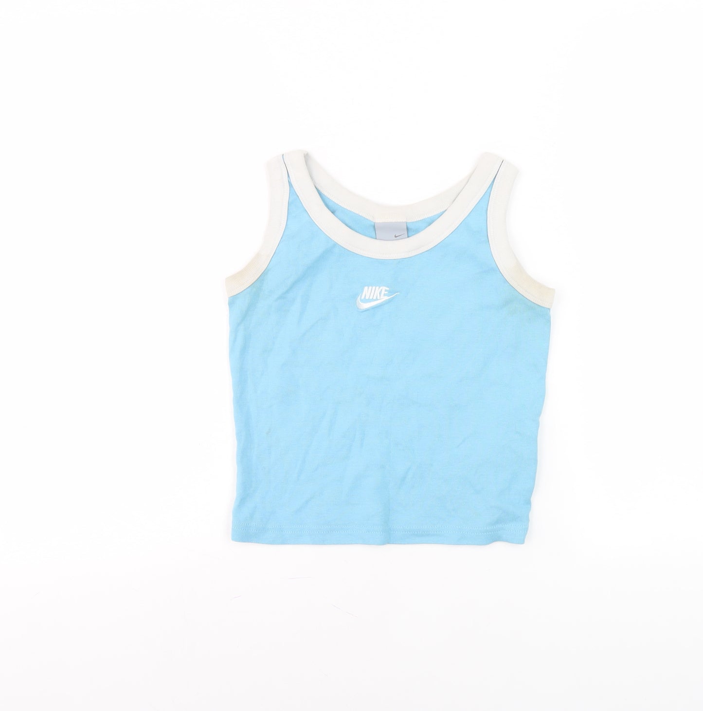 Nike Women's Blue Tank Top, Size 12, 100% Cotton