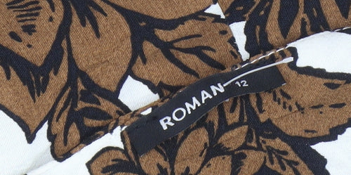 Roman Women's Floral Multicoloured Dress, Size 12