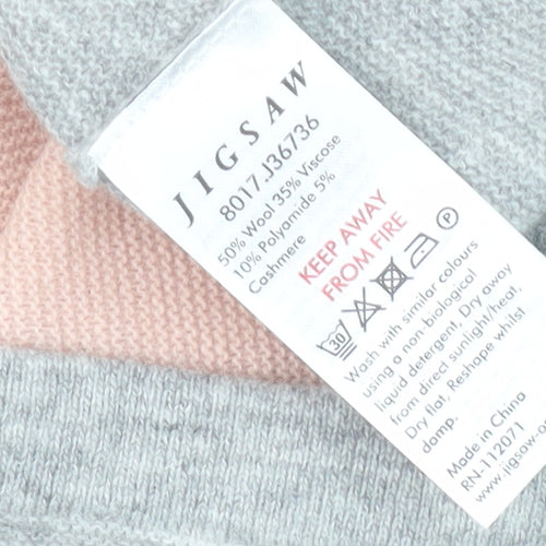 Jigsaw Junior Girls Pink & Grey Colourblock Pullover Jumper 4-5 Years