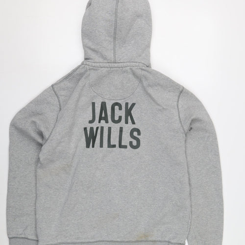Jack Wills Men's Grey Full Zip Hoodie, M