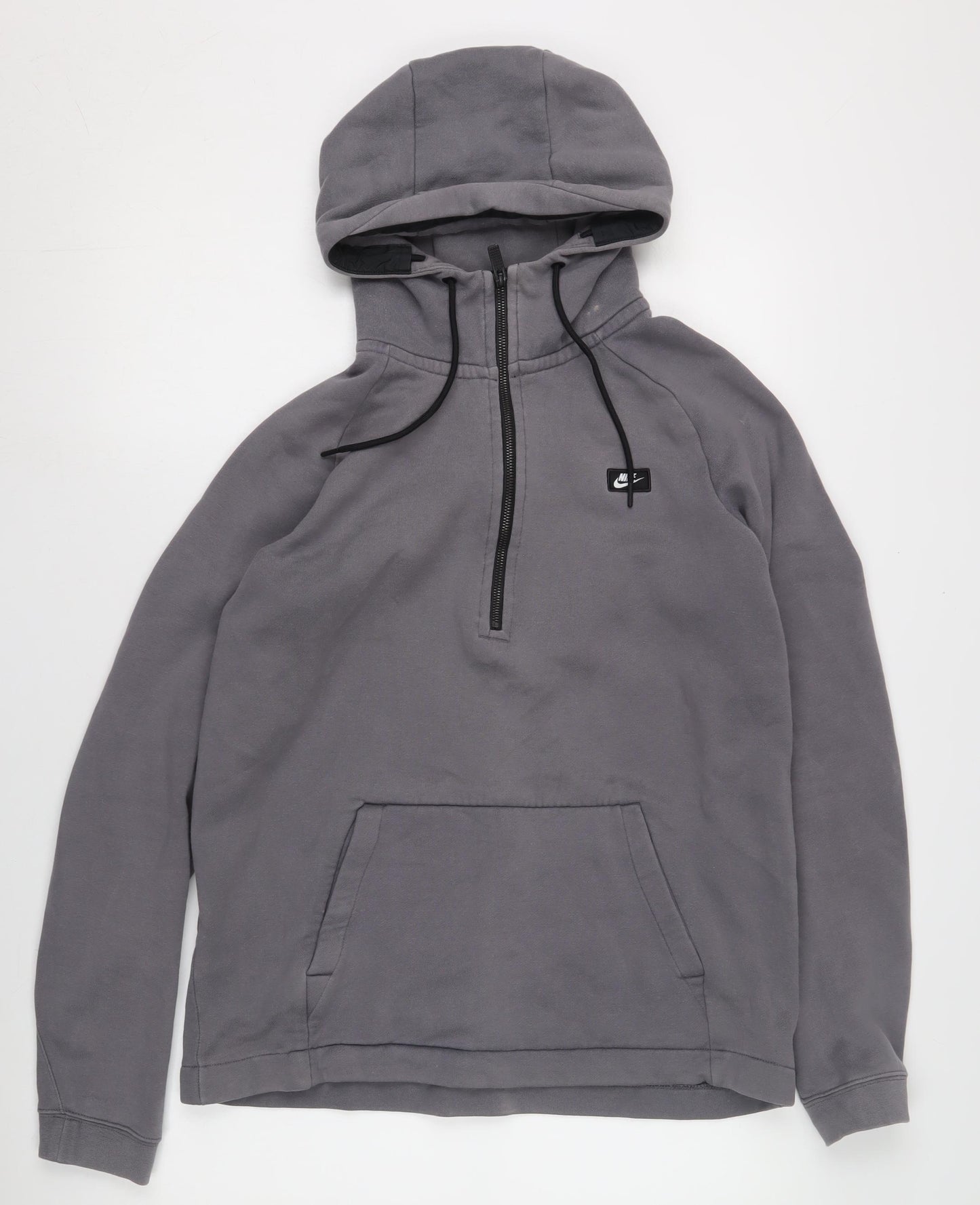 Nike Men's Grey M Hoodie 1/4 Zip with Logo