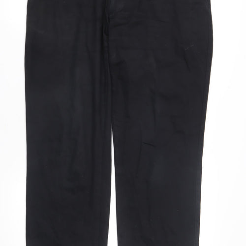 Brax Men's Black Trousers, 38R, Straight Leg