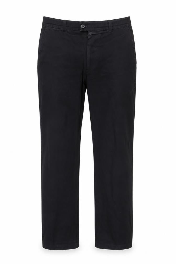 Front view of Brax Men's Black Trousers, 38R, Straight Leg