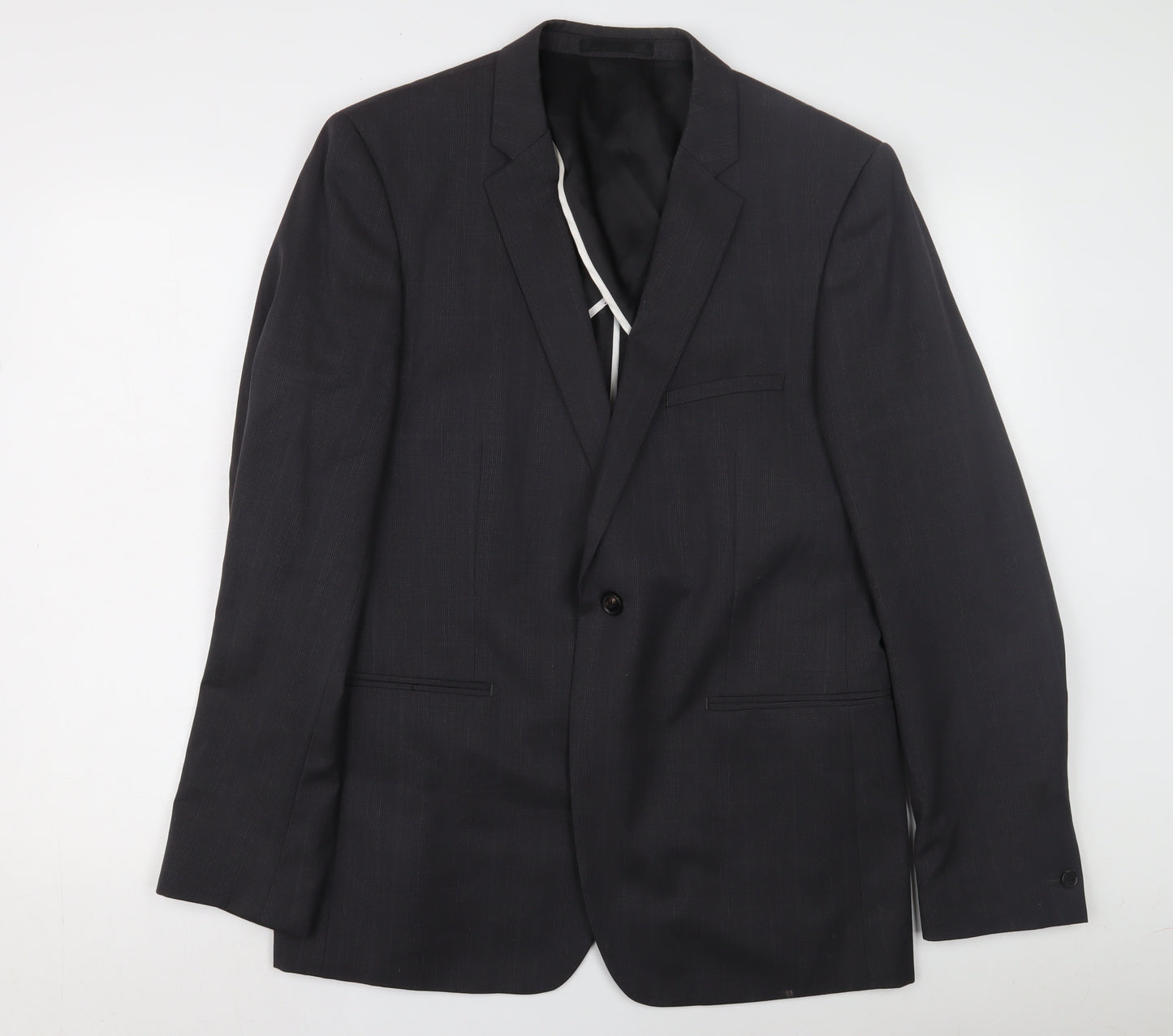 Reiss Men's Black Blazer, Size 42, Single-Breasted