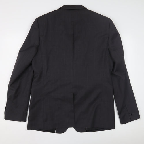 Reiss Men's Black Blazer, Size 42, Single-Breasted