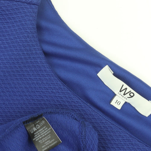 W9 Women's Blue Sheath Dress Size 10 Elegant Workwear