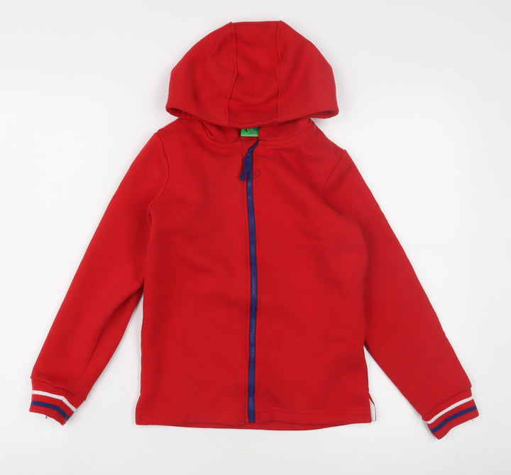 Mountain Warehouse Girls Red Full Zip Hoodie - Size 8 Years
