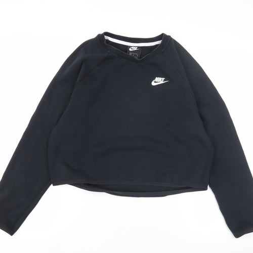 Nike Women's Black Pullover Sweatshirt, Size M