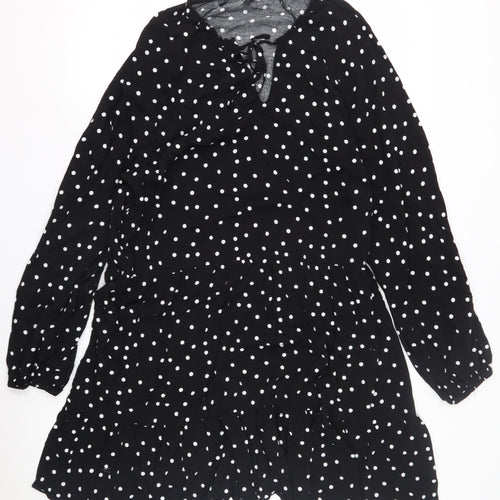Vero Moda Women's Black Polka Dot Long Sleeve Dress